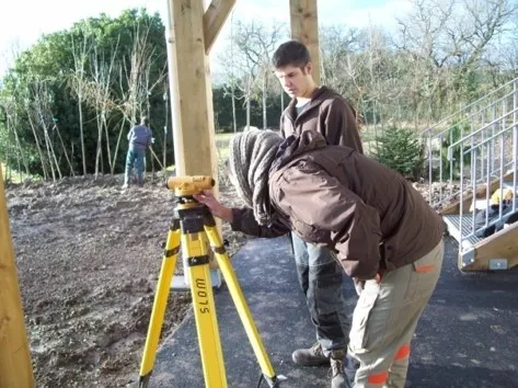 Report du plan à l'échelle à l'aide du théodolite