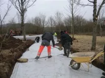 mise en place du géotextile